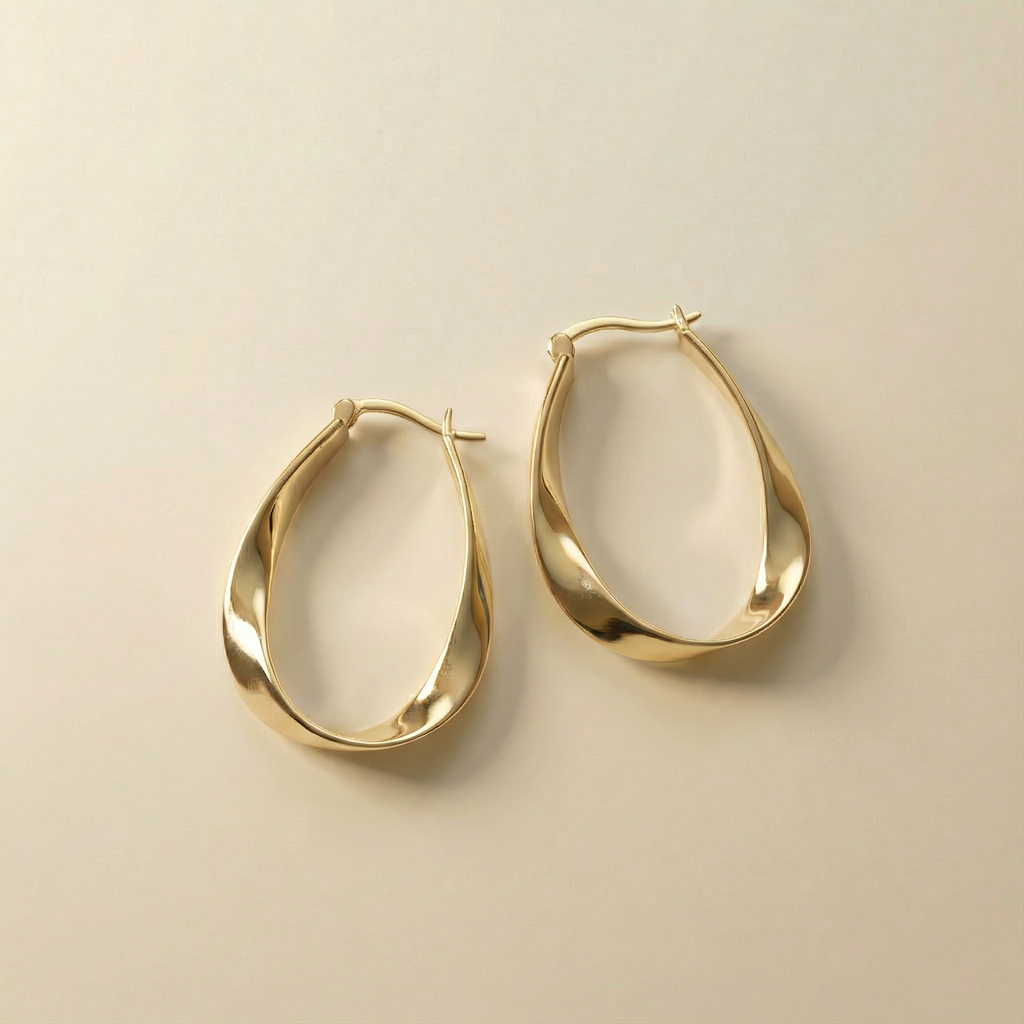 Orecchini Spirale Essenza placcati oro 18k con design spiralato