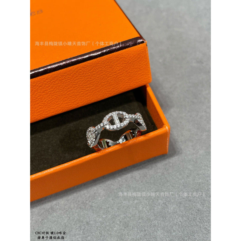 Anello Maglia Pavé Eterna