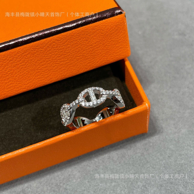 Anello Maglia Pavé Eterna