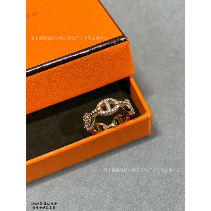 Anello Maglia Pavé Eterna