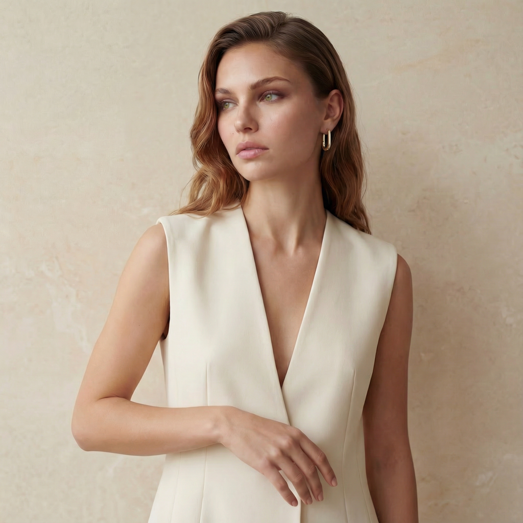 Orecchini Graffa Essenza placcati oro 18k indossati