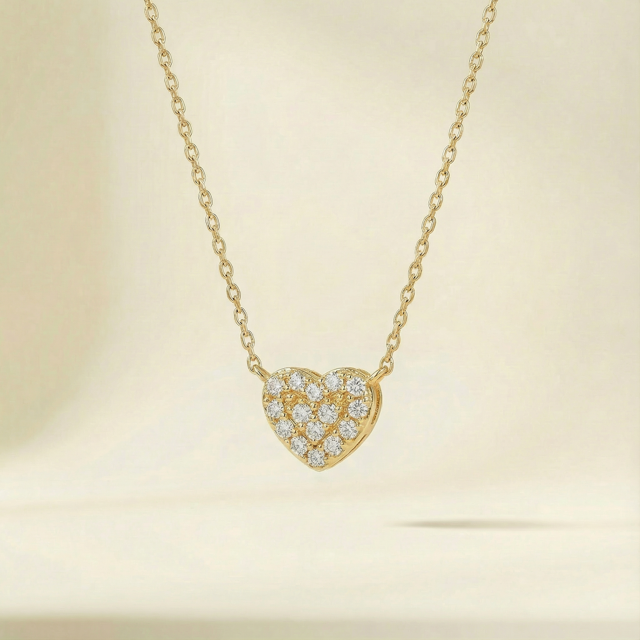 Collana Cuore Aurora placcata oro 18k con pendente a cuore e zirconi